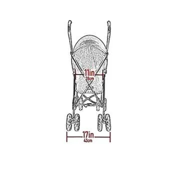 Pet Gear Travel Lite Plus Stroller, Compact, Easy Fold, No Assembly Required, Large Wheels for Cats and Dogs up to 15 pounds, 3 Colors