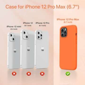 Miracase Compatible with iPhone 12 Pro Max Case, [Soft Anti-Scratch Microfiber Lining], Liquid Silic...