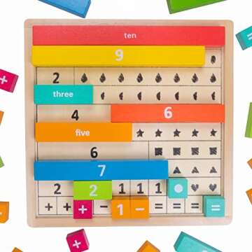 Professor Poplar's Astounding Arithmajig | Math Learning Jigsaw Cuisenaire Rods for Kids and Toddler...