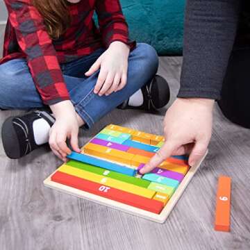Professor Poplar's Astounding Arithmajig | Math Learning Jigsaw Cuisenaire Rods for Kids and Toddlers | STEM Tool for Teaching Spatial Reasoning and Basic Mathematics