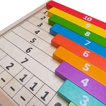 Professor Poplar's Astounding Arithmajig | Math Learning Jigsaw Cuisenaire Rods for Kids and Toddlers | STEM Tool for Teaching Spatial Reasoning and Basic Mathematics