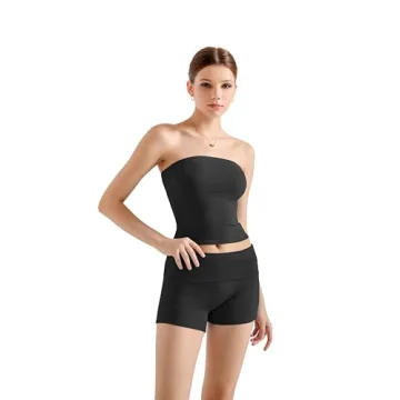 SUUKSESS Women 2 Piece Tube Top Casual Shorts Set