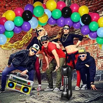 Vinsot 90s 80s Theme Party Balloons Kit for Decorations