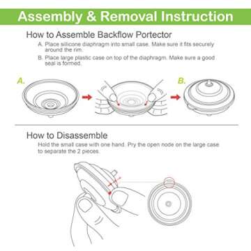 Maymom Silicone Membrane; Designed for Spectra S1 Spectra S2, 9 Plus Backflow Protector and Maymom Backflow Protectors, Long, Short and Medium; Not Original Spectra S2 Accessories or Spectra Pump Part