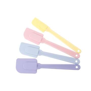 MIU France Set of 4 Silicone Spatulas, Pastel Colors (90043)