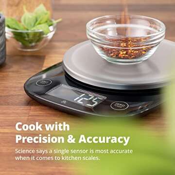 Greater Goods Digital Kitchen Scale with LCD Display, Weighs in Grams and Ounces, Batteries Included, Weighs up to 11 Pounds, Black (No Bowl)