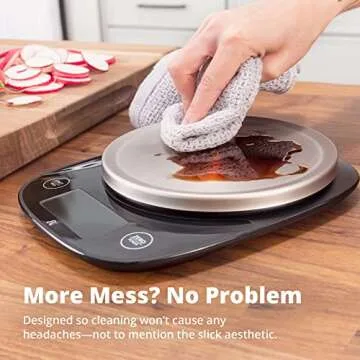 Greater Goods Digital Kitchen Scale with LCD Display, Weighs in Grams and Ounces, Batteries Included, Weighs up to 11 Pounds, Black (No Bowl)