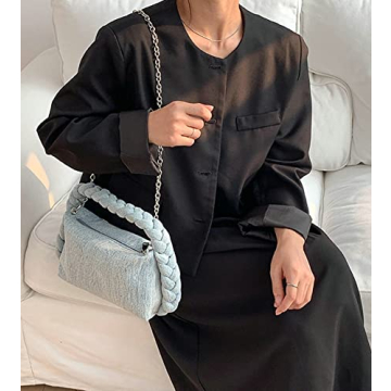 Vintage Denim Crossbody Purse Lightweight Spacious Designer Handbag