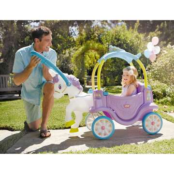Unicorn Carriage Ride On for Kids - Little Tikes