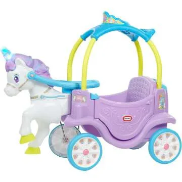 Unicorn Carriage Ride On for Kids - Little Tikes