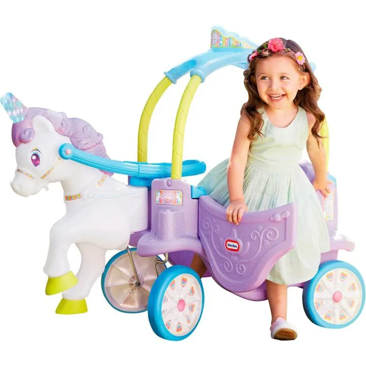 Unicorn Carriage Ride On for Kids - Little Tikes
