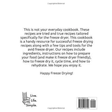The Freeze Drying Cookbook (Volume 1): Easy & Delicious Recipes
