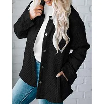 ZESICA Women's Casual Long Sleeve Shacket Coat - Stylish Outerwear