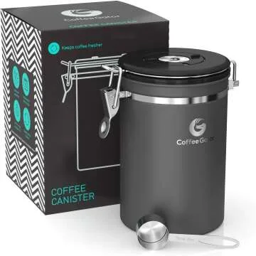 Coffee Gator Coffee Canister with Date Tracker