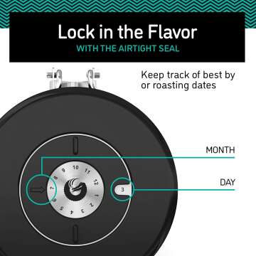 Coffee Gator Coffee Canister with Date Tracker