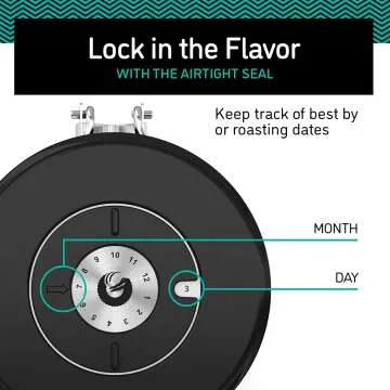 Coffee Gator Coffee Canister with Date Tracker