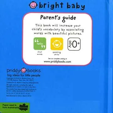 Bright Baby First Words Board Book: Durable and Engaging Learning Tool
