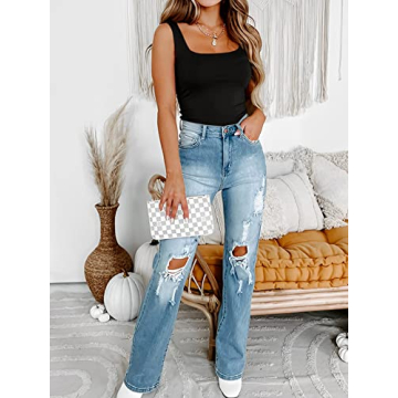 PINKMSTYLE Square Neck Tank Top - Stylish & Versatile