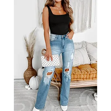 PINKMSTYLE Square Neck Tank Top - Stylish & Versatile