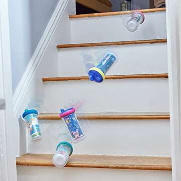 The First Years Disney/Pixar Toy Story Kids Insulated Sippy Cups - Dishwasher Safe Spill Proof Toddler Cups - Ages 12 Months and Up - 9 Ounces - 2 Count