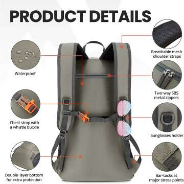 Packable 40L Lightweight Travel & Hiking Backpack