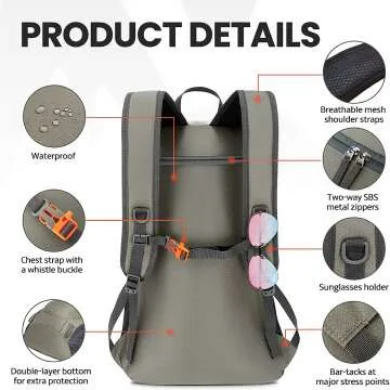 Packable 40L Lightweight Travel & Hiking Backpack