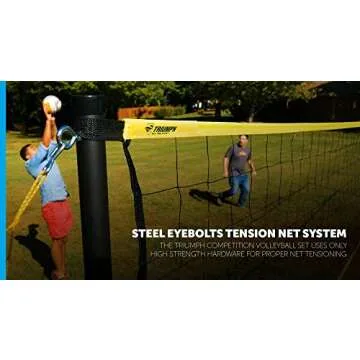 Triumph Classic Volleyball Set - Includes Regulation Size Volleyball, Pump and Padded Carry Case