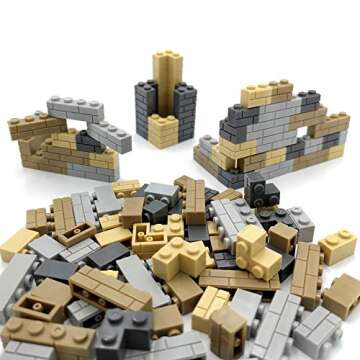 dspitwod 120 Pieces Masonry Profile Bricks Wall Blocks Parts and Pieces Compatible for Major Brand Brick Bulk Building Toy for Kids Age 4-12 Years Old