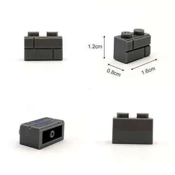 dspitwod 120 Pieces Masonry Profile Bricks Wall Blocks Parts and Pieces Compatible for Major Brand Brick Bulk Building Toy for Kids Age 4-12 Years Old