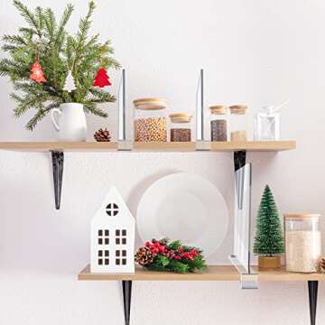 12 Pack Acrylic Shelf Dividers, Clear Shelf Divider for Closet Organization, Closet Shelf Separators...