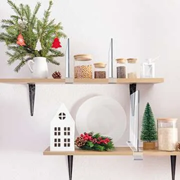 12 Pack Acrylic Shelf Dividers, Clear Shelf Divider for Closet Organization, Closet Shelf Separators...