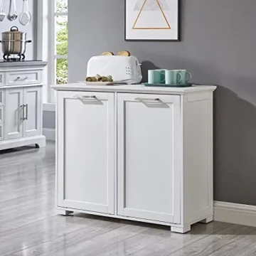 Elegant OLD CAPTAIN Wooden Tilt Out Trash Cabinet for Your Kitchen