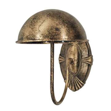 Owlgift Decorative Metal Vintage Style Wall Mounted Entryway Hat/Cap/Wig Hanger Display Rack, Bronze