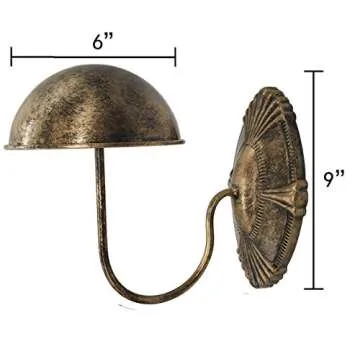 Owlgift Decorative Metal Vintage Style Wall Mounted Entryway Hat/Cap/Wig Hanger Display Rack, Bronze