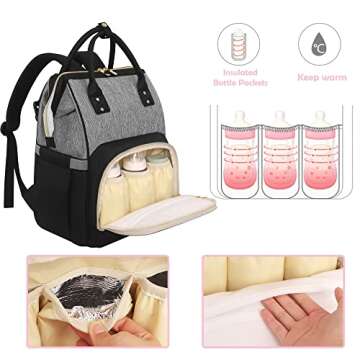 Femuar Diaper Bag Backpack - Large Capacity Maternity Bag
