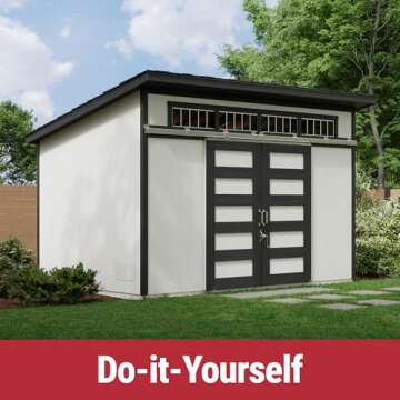 Handy Home Products Palisade 12x8 Do-it-Yourself Wooden Storage Shed with Floor Kit- Does not Includ...