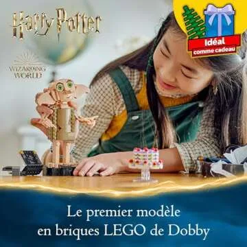 LEGO Harry Potter Dobby The House Elf Set, Movable Iconic Figure, Toy, Bedroom Accessory & Decoration, Character Collection, Gift for Girls, Boys, Teens and All Fans from 8 Years 76421