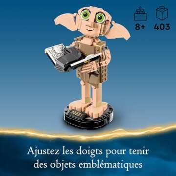 LEGO Harry Potter Dobby The House Elf Set, Movable Iconic Figure, Toy, Bedroom Accessory & Decoration, Character Collection, Gift for Girls, Boys, Teens and All Fans from 8 Years 76421