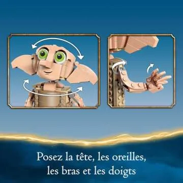 LEGO Harry Potter Dobby The House Elf Set, Movable Iconic Figure, Toy, Bedroom Accessory & Decoration, Character Collection, Gift for Girls, Boys, Teens and All Fans from 8 Years 76421