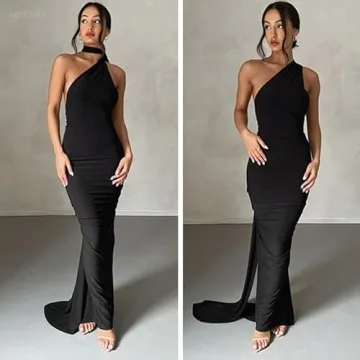 ABYOVRT Women Backless Maxi Dress for Elegant Events