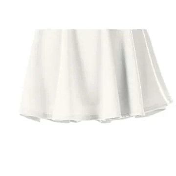 Urban CoCo Women's Basic Versatile Stretchy Flared Casual Mini Skater Skirt (Small, White)