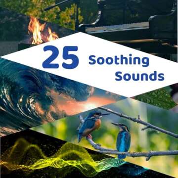 Sleepbox Sound White Noise Machine with 25 Soothing Sounds and 10 Colors Warm Night Light 4 Brightne...