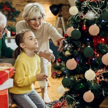 EMPOF Velvet Christmas Ornaments 15 PCS, 3.15“ Large Fancy Luxury Mix Velvet Ornaments for Christmas Tree, Christmas Tree Decorations Balls Ornaments for Xmas Tree Holiday Decor (Mix Green)