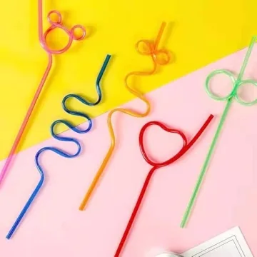 36 Pcs Colorful Crazy Loop Straws for Fun Drinks