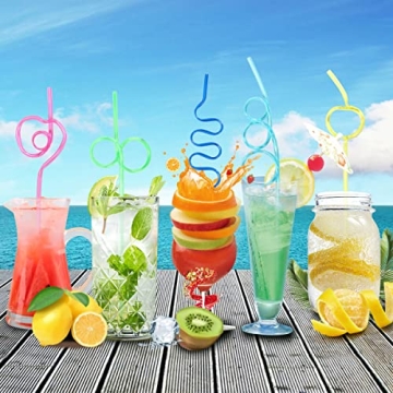 36 Pcs Colorful Crazy Loop Straws for Fun Drinks