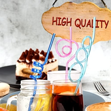 36 Pcs Colorful Crazy Loop Straws for Fun Drinks