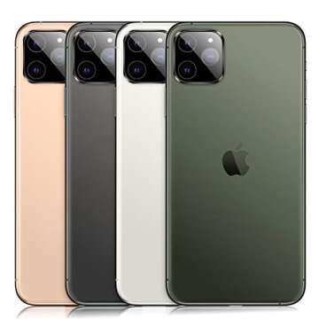 OUNIER [3 Pack] for iPhone 11 Pro Max Camera Lens Protector for Apple iPhone 11 Pro Film 9H Tempered Glass Protection, 3D Full Coverage Easy Install High Definition Anti-Scratch Strong Adsorption