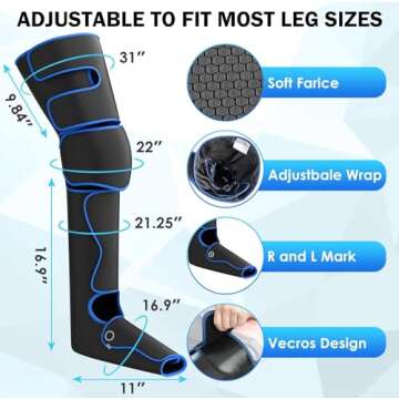 TOLOCO Leg Massager for Circulation and Pain Relief