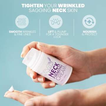 Eva Naturals Enhanced Neck & Décolleté Firming Cream (1.7 oz) - Hydrating Cream for Neck Tightenin...