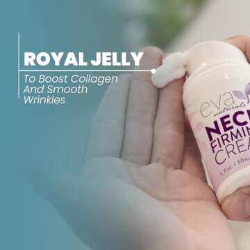 Eva Naturals Enhanced Neck & Décolleté Firming Cream (1.7 oz) - Hydrating Cream for Neck Tightening & Wrinkle Reduction - Lifts & Smooths for Youthful Skin